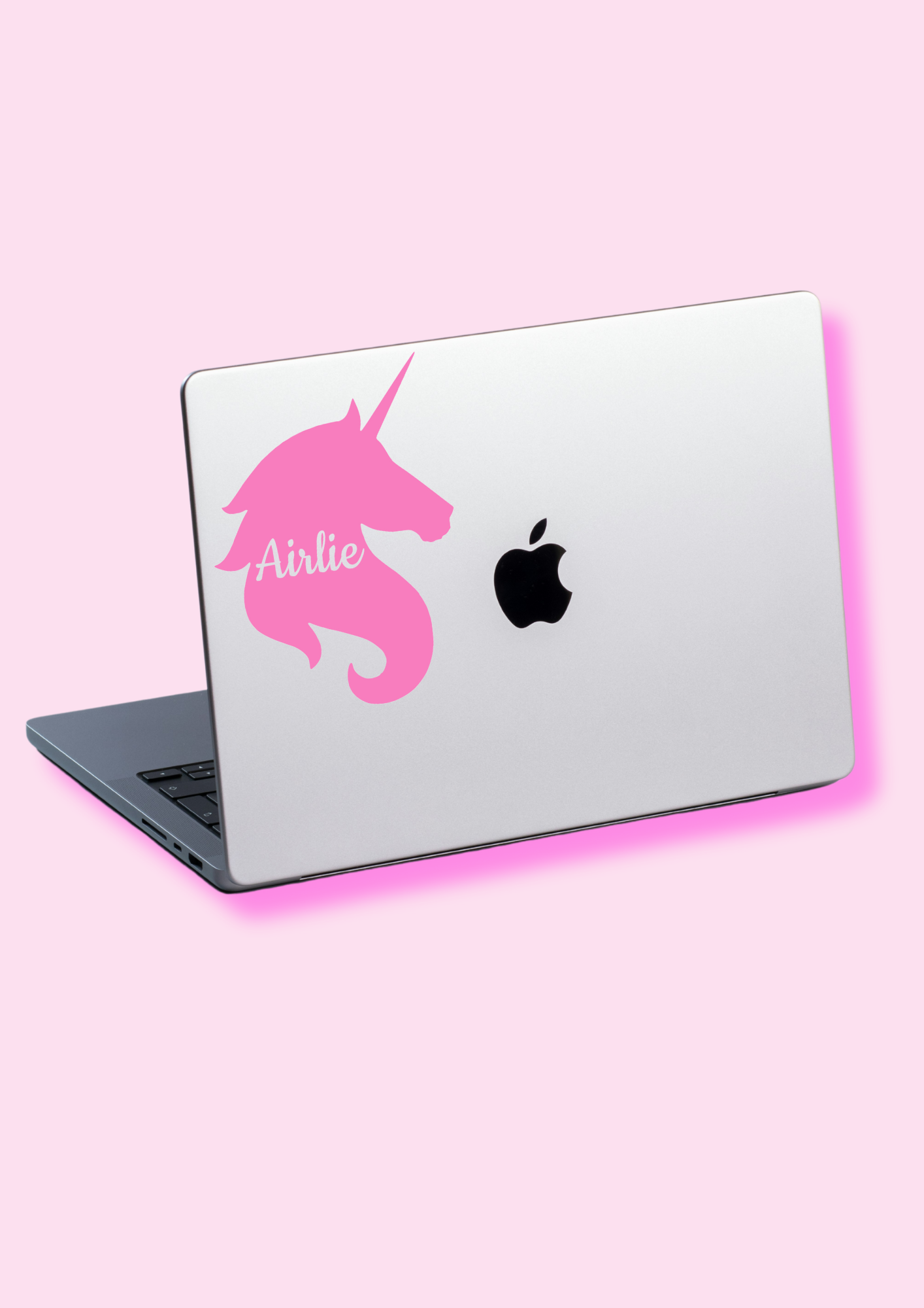 Unicorn laptop name label