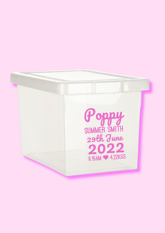 Custom Name Label - Baby Memory Box Label Cursive