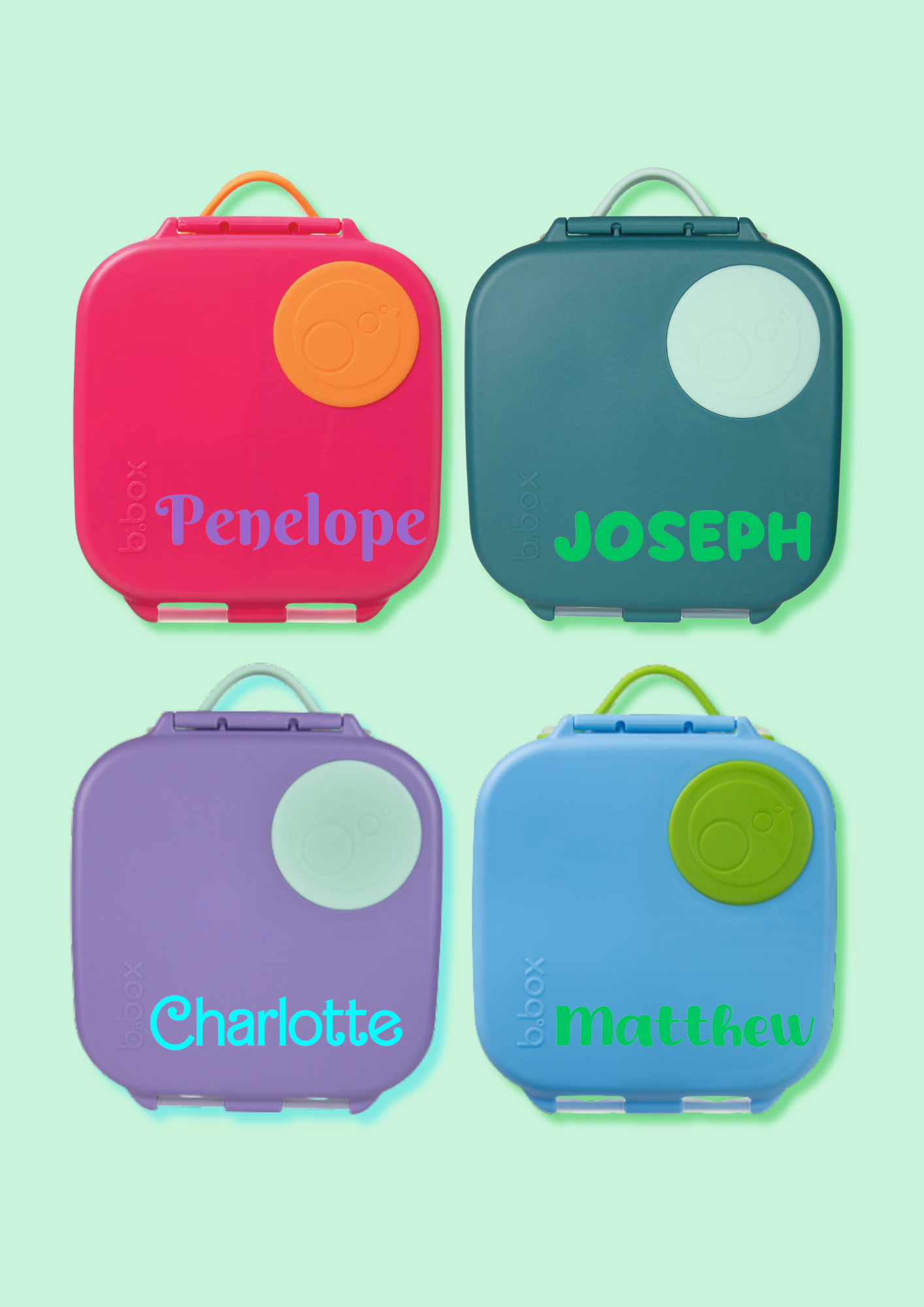 Custom Name Label To Fit B Box MINI lunchbox