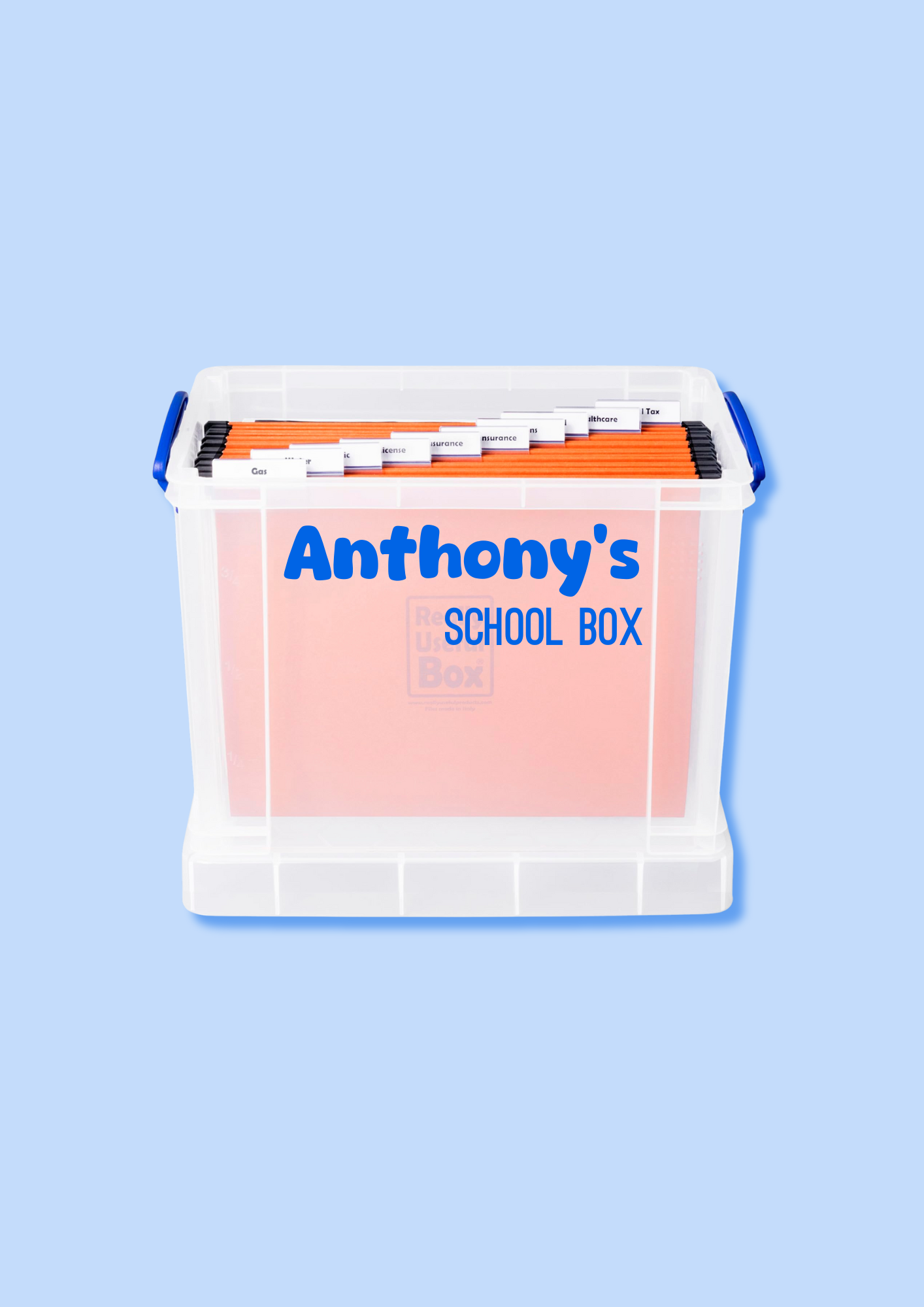 Custom Name Label - School Box Label Bold