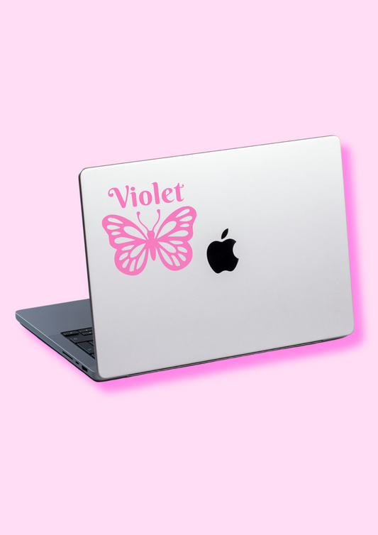 Laptop Name Label - BUTTERFLY