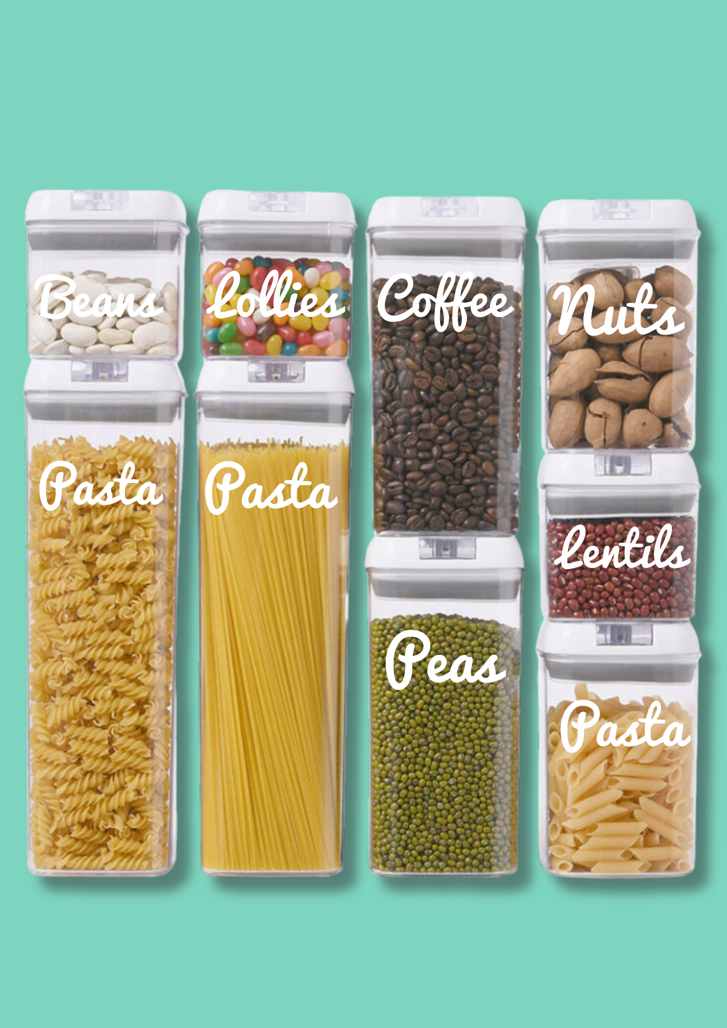 Pantry Labels - Fixed set of 20 plus 5 Custom